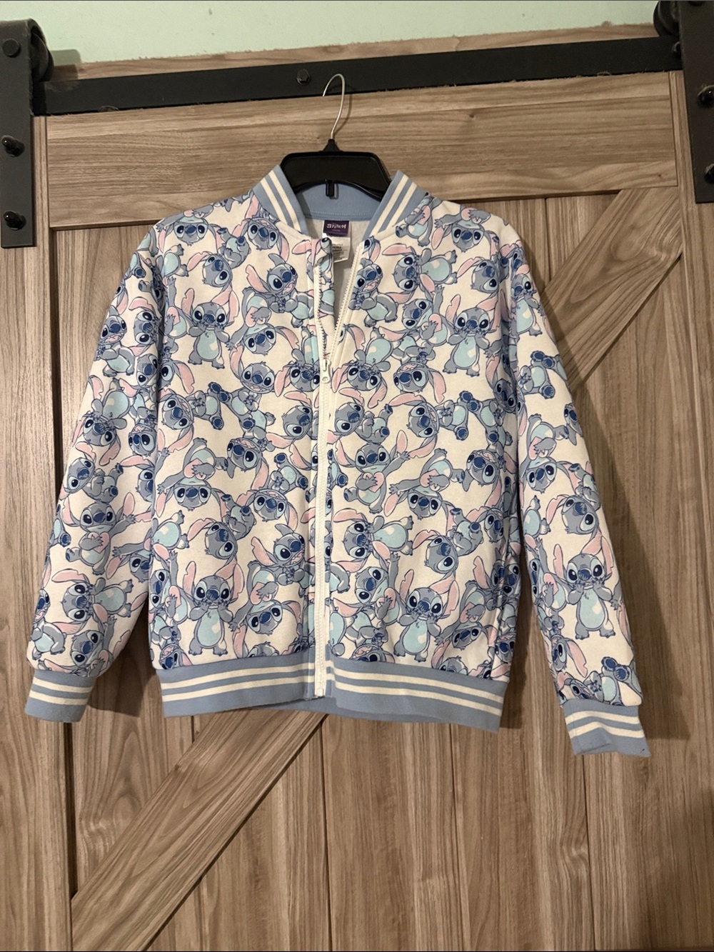 Disney Light Blue & Pink Stitch Allover Jacket